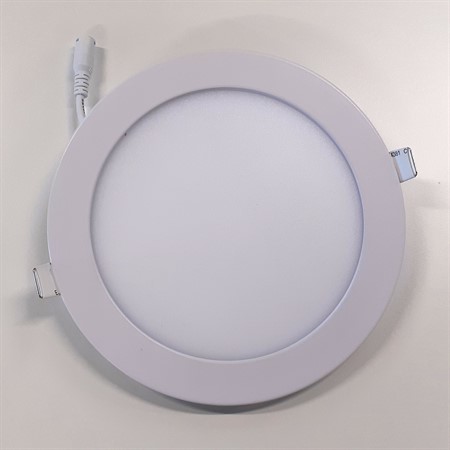 LED-belysning, vit 15 W. Vit ram, Ø=200mm, inkl trafo