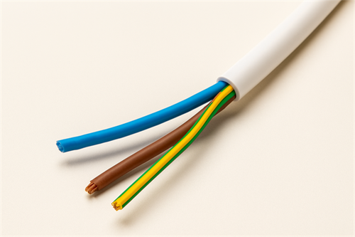 Kabel RKK 3x0.75 vit  Rund  Längd 3,3m