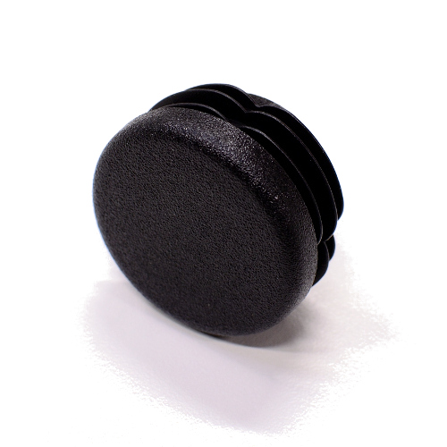 End plug, black, plastic, Ø32 mm