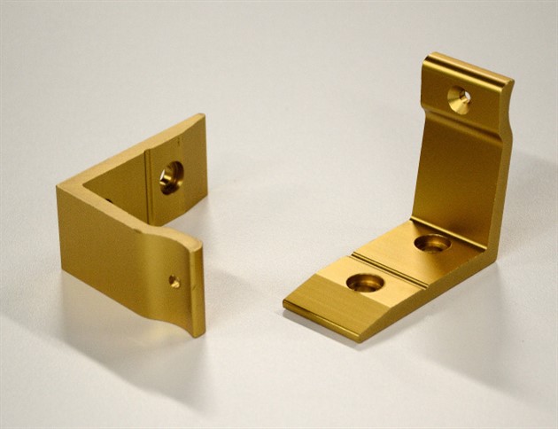 Handrail bracket, underlying, brass finish