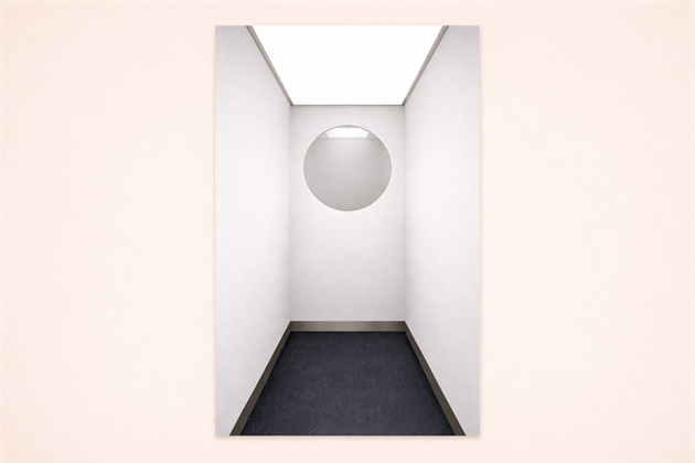 Spegel, klar, Ø=900mm, rund