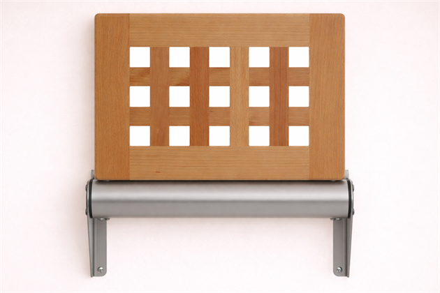 Folding seat Locus Rutan Beech 400 mm "stainless" fittings EN81-70 (lacquered)