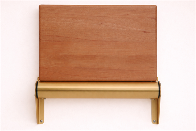 Folding seat Locus Plattan Beech 400 mm "brass" fittings EN81-70 (lacquered)