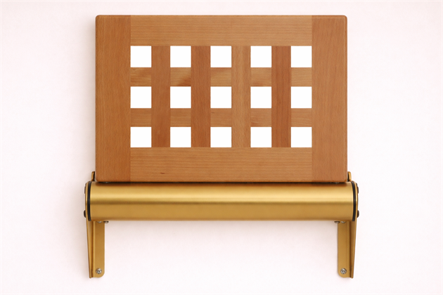 Folding seat Locus Rutan Beech 400 mm "brass" fittings EN81-70 (lacquered)