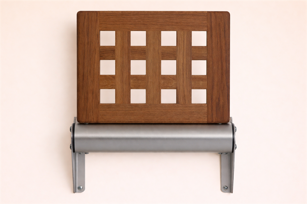 Folding seat Locus Rutan Oak 300 mm. al fittings "natural" (oiled)