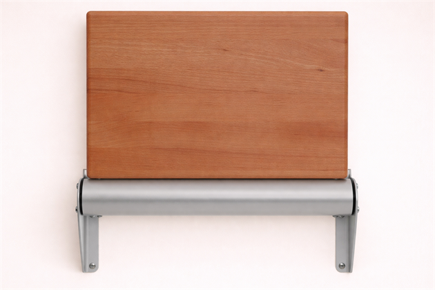 Folding seat Locus Plattan Beech 400 mm al fittings "natural" EN81-70 (lacquered
