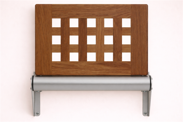 Folding seat Locus Rutan Oak 400 mm. al fittings "natural" EN81-70 (oiled)