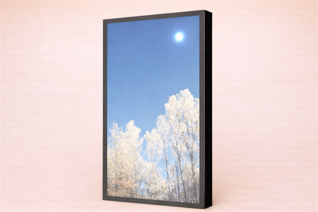 Väggkapsling 32" porträtt, svart, skyddsglas