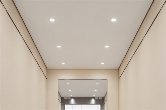 Ljustak 014 vit aluminium 30 mm, LED-spot för 1100x2100 mm korg