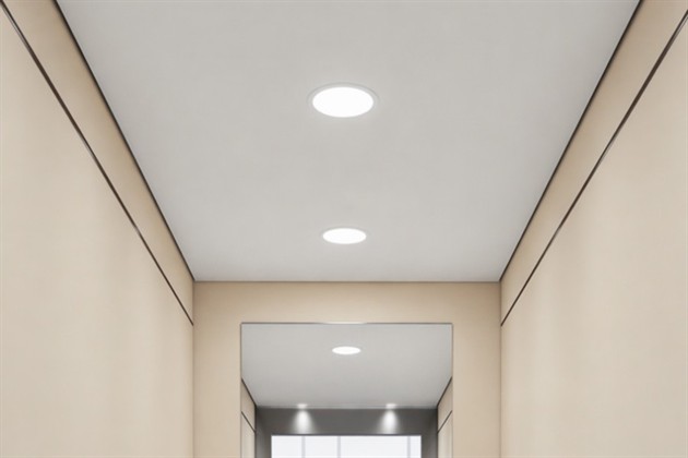 Ljustak 019 vit aluminium 30 mm, LED Ø 200 mm, för 1100x2100 mm korg