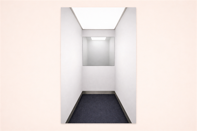 Spegel klar 1050x950x4 mm, säkerhetsfolierad inkl. lister