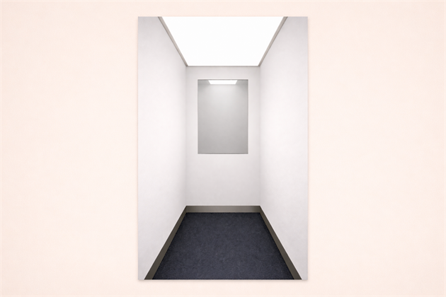 Spegel klar 620x875x4 mm, inkl. lister, säkerhetsfolierad